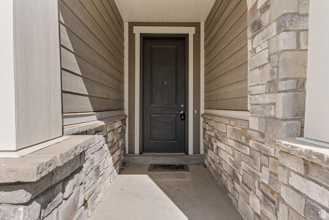 15218 S Tack Way, Bluffdale, UT 84065 - view of exterior entry featuring stone siding