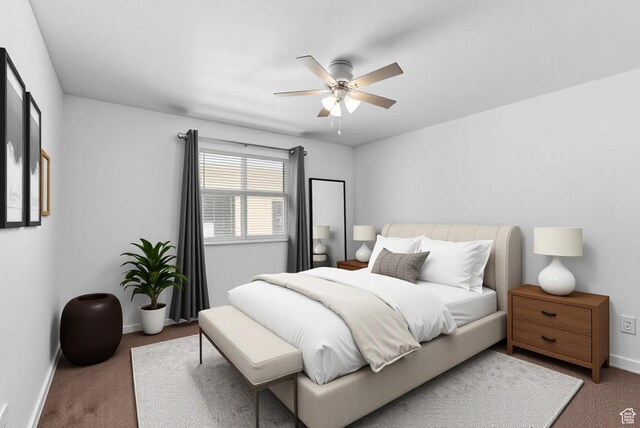15218 S Tack Way, Bluffdale, UT 84065 - carpeted bedroom featuring baseboards and a ceiling fan