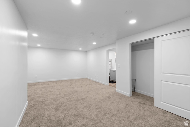 15218 S Tack Way, Bluffdale, UT 84065 - basement with recessed lighting and carpet