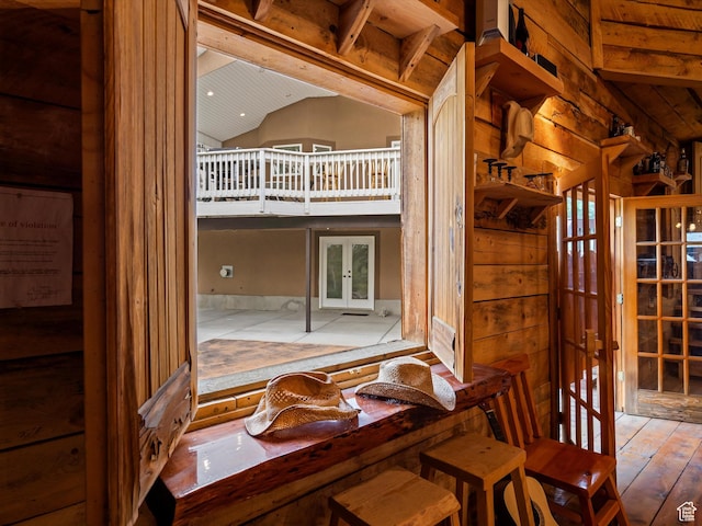 4829 E Patio Springs Cir N, Eden, UT 84310 - detailed view of wood finished floors and french doors