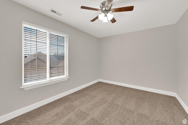 602 E Wyngate Pointe Ln S, Draper, UT 84020 - carpeted spare room with baseboards and ceiling fan