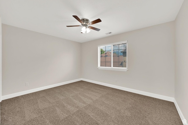 602 E Wyngate Pointe Ln S, Draper, UT 84020 - empty room with dark colored carpet and a ceiling fan