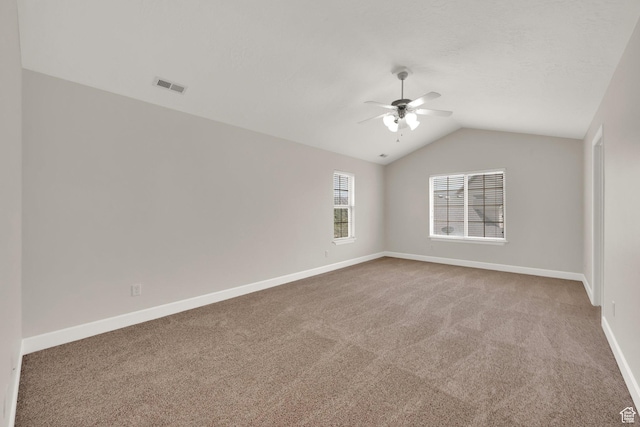 602 E Wyngate Pointe Ln S, Draper, UT 84020 - carpeted spare room with a ceiling fan and lofted ceiling