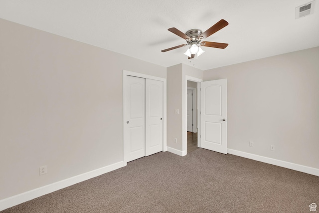 602 E Wyngate Pointe Ln S, Draper, UT 84020 - unfurnished bedroom featuring carpet floors, a closet, and ceiling fan