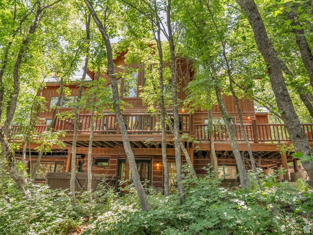8998 Timphaven Rd, Sundance, UT 84604 - back of property with a wooden deck