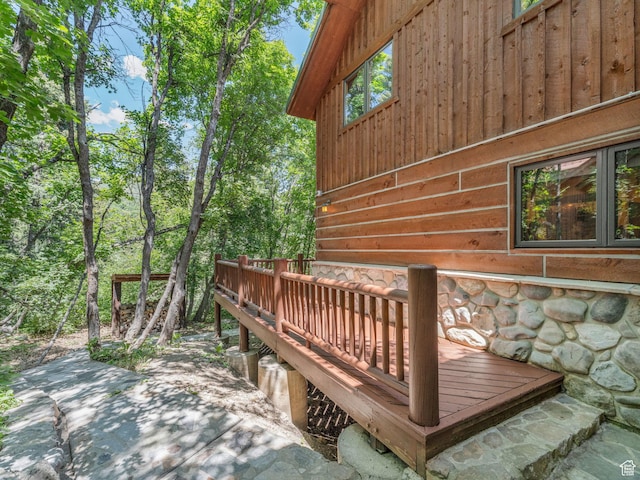 8998 Timphaven Rd, Sundance, UT 84604 - wooden terrace featuring a patio