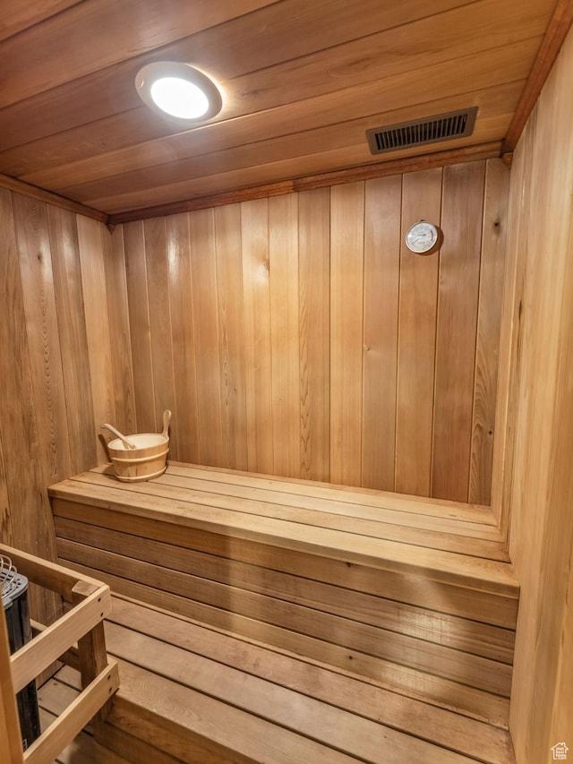 8998 Timphaven Rd, Sundance, UT 84604 - relaxing sauna featuring wood ceiling and wooden walls