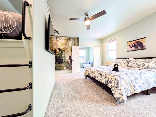 251 N Summit Dr, Beaver, UT 84713 - carpeted bedroom with baseboards and ceiling fan