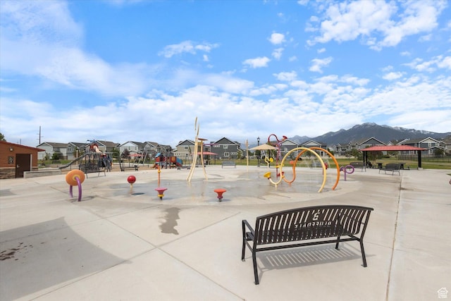 1011 W Lapis Fields Way S, Bluffdale, UT 84065 - community jungle gym featuring a residential view and a mountain view