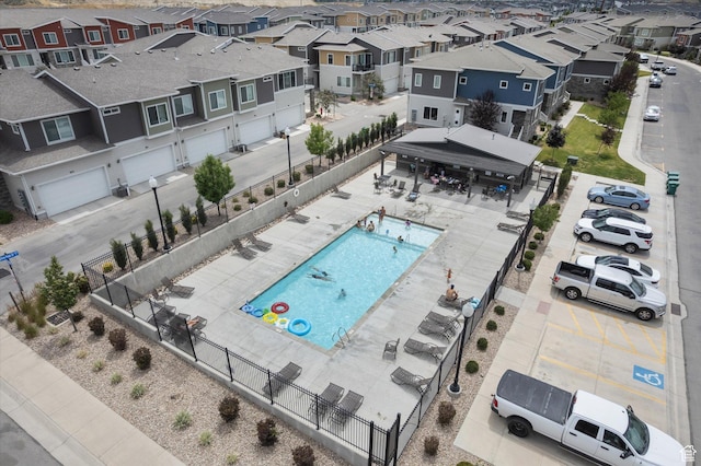 1011 W Lapis Fields Way S, Bluffdale, UT 84065 - aerial perspective of suburban area with a pool