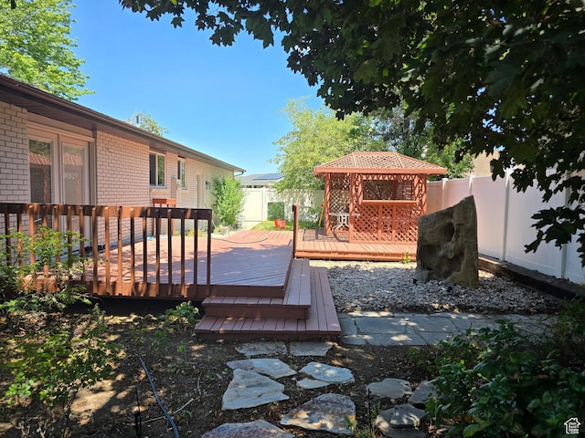 8483 S Terrace Dr, Sandy, UT 84093 - deck with a gazebo and a fenced backyard