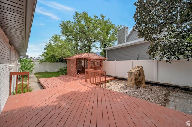 8483 S Terrace Dr, Sandy, UT 84093 - deck with a gazebo and a fenced backyard