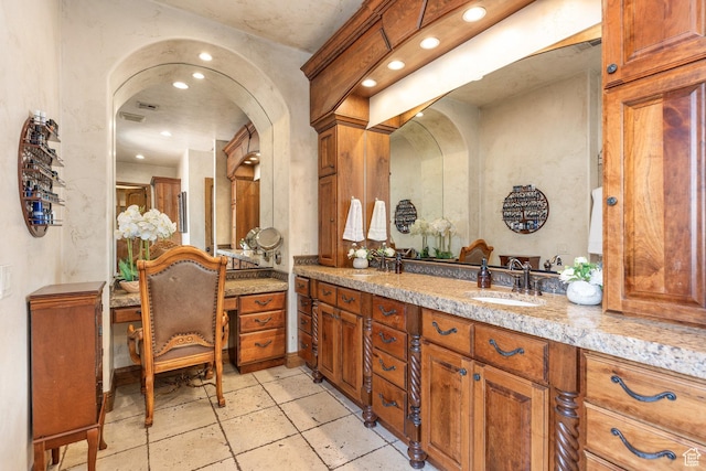 480 W Tonapah Way, Ivins, UT 84738 - bathroom featuring recessed lighting and vanity