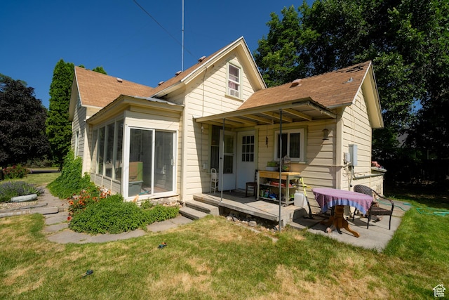 742 N 300 E, Logan, UT 84321 - rear view of property with a yard and a shingled roof