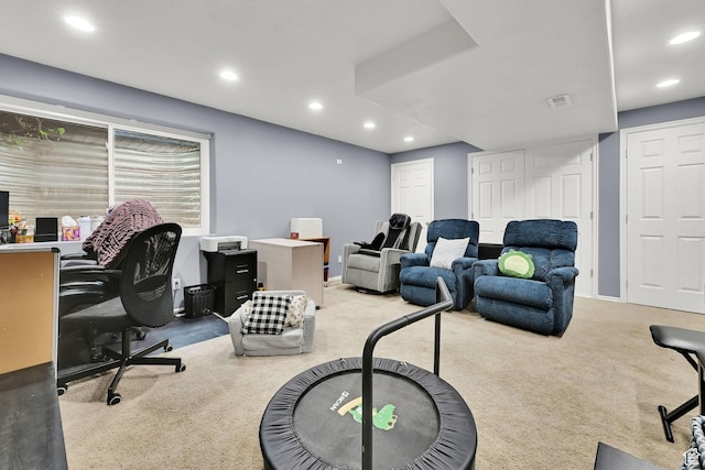 2221 W Davenshire Ln, Taylorsville, UT 84129 - carpeted office space with recessed lighting