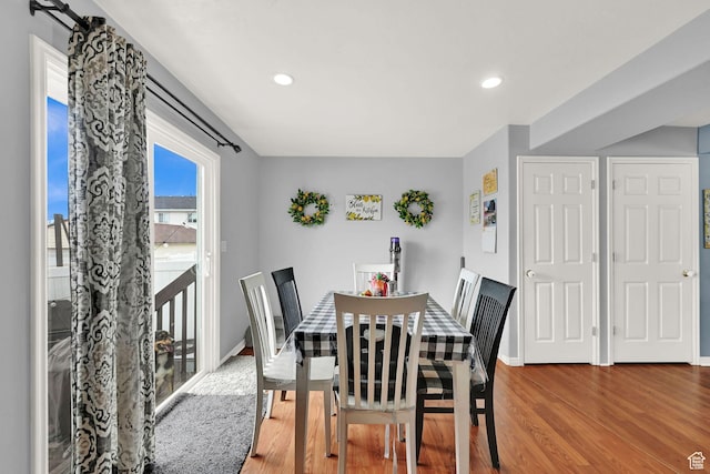 2221 W Davenshire Ln, Taylorsville, UT 84129 - dining room featuring wood finished floors and recessed lighting