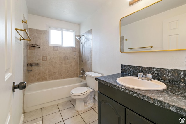 3310 S 3200 W, West Valley City, UT 84119 - bathroom featuring tile patterned floors, bathtub / shower combination, and vanity
