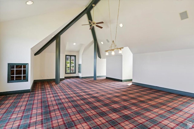 3356 Twin Peaks Cir, Layton, UT 84040 - unfurnished living room featuring carpet floors, ceiling fan, and recessed lighting