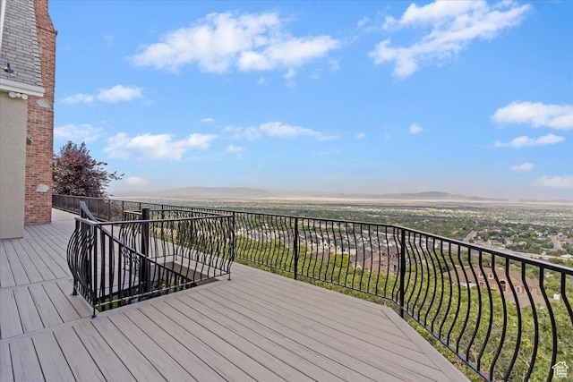 3356 Twin Peaks Cir, Layton, UT 84040 - wooden deck featuring a mountain view