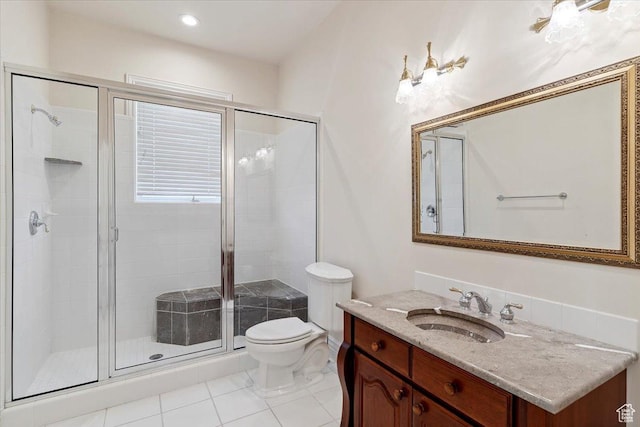 3356 Twin Peaks Cir, Layton, UT 84040 - full bath with vanity, a stall shower, and tile patterned floors