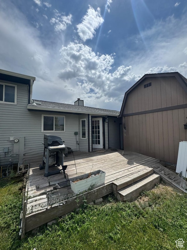 1360 W 7305 S, West Jordan, UT 84084 - rear view of house with a wooden deck