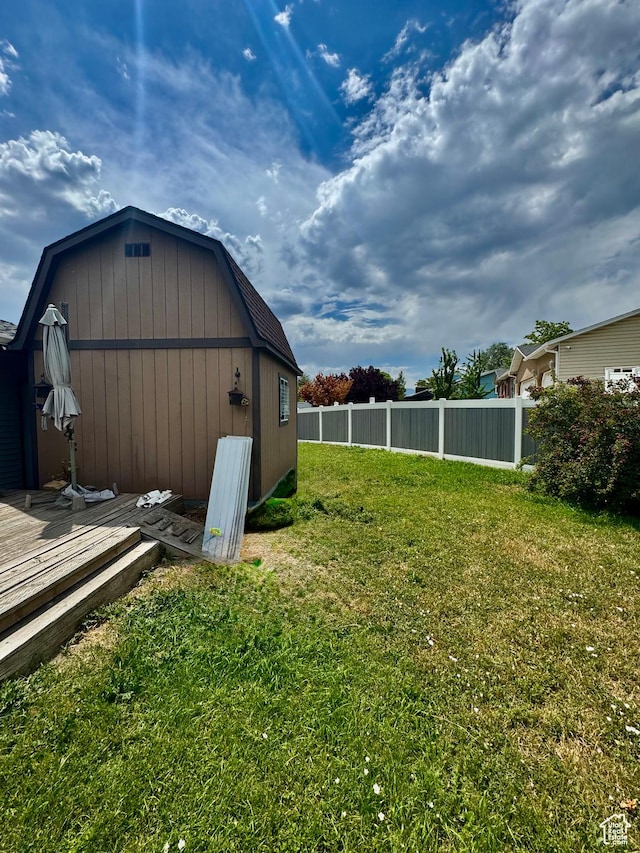 1360 W 7305 S, West Jordan, UT 84084 - view of yard with a storage shed and a wooden deck