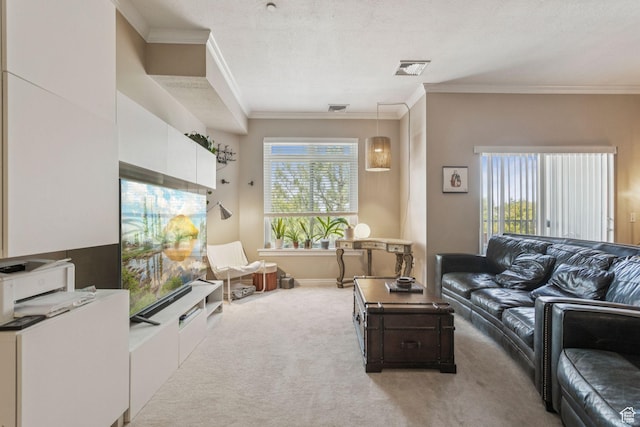 838 E S Temple S Unit 409, Salt Lake City, UT 84102 - living room with carpet flooring and ornamental molding