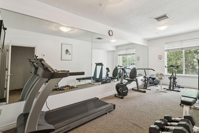 838 E S Temple S Unit 409, Salt Lake City, UT 84102 - gym featuring a textured ceiling and carpet flooring