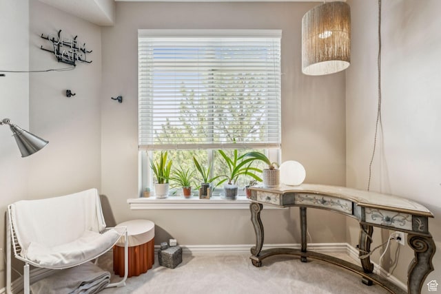 838 E S Temple S Unit 409, Salt Lake City, UT 84102 - sitting room featuring carpet flooring and baseboards