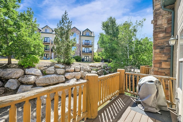 5060 E Lakeview Dr Unit 1109, Eden, UT 84310 - wooden terrace with area for grilling