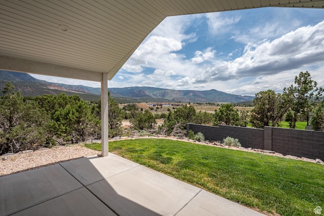 3127 W 2350 S, Cedar City, UT 84720 - view of yard featuring a patio and a mountain view