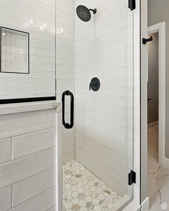3127 W 2350 S, Cedar City, UT 84720 - full bathroom with a stall shower and marble finish flooring