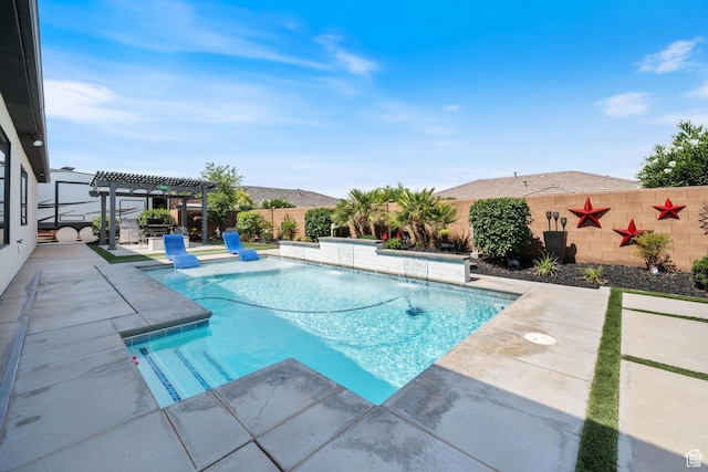 2616 S 3210 E, St George, UT 84790 - view of swimming pool with a pergola, a patio area, and a fenced backyard