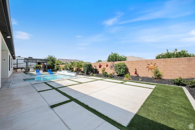 2616 S 3210 E, St George, UT 84790 - view of swimming pool with a pergola, a fenced backyard, and a patio