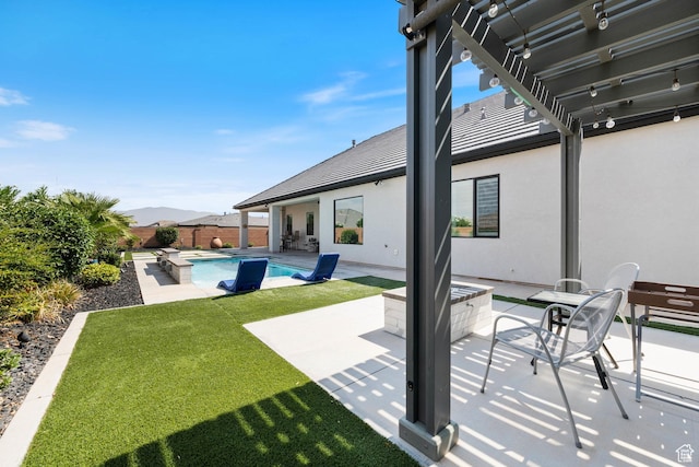 2616 S 3210 E, St George, UT 84790 - fenced backyard with a pergola and a patio