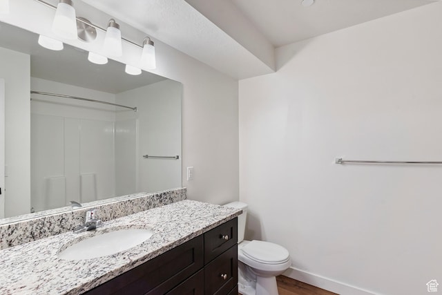 456 W Main N, Santaquin, UT 84655 - bathroom with wood finished floors, vanity, and a shower