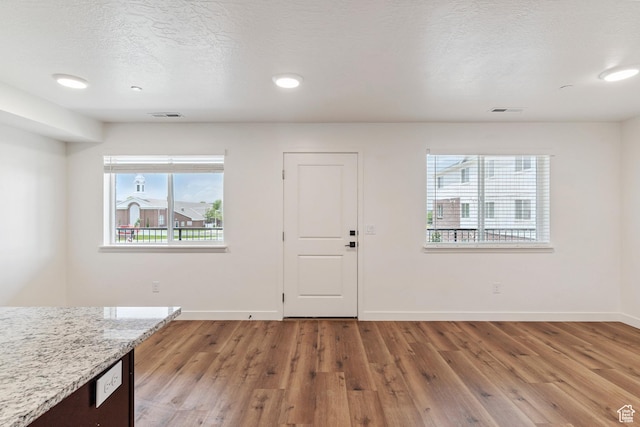 456 W Main N, Santaquin, UT 84655 - entryway with light wood-type flooring and a textured ceiling