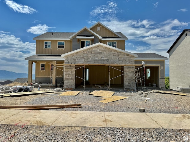 565 S 1140 E Unit 1203, Smithfield, UT 84335 - property under construction with board and batten siding, stone siding, and a mountain view