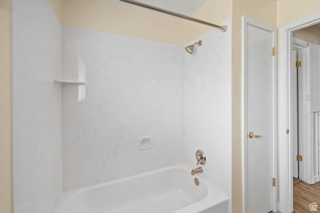 6871 S Alfalfa Cir, West Jordan, UT 84084 - full bath with shower / bath combination and wood finished floors