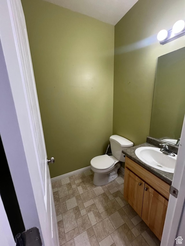 888 N Shepard Creek Pkwy W, Farmington, UT 84025 - half bath featuring vanity and stone finish floors