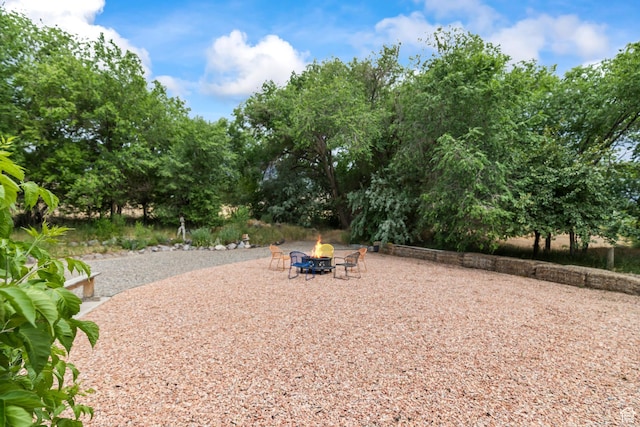 986 E 2290 N, Monroe, UT 84754 - view of yard with a fire pit and view of scattered trees