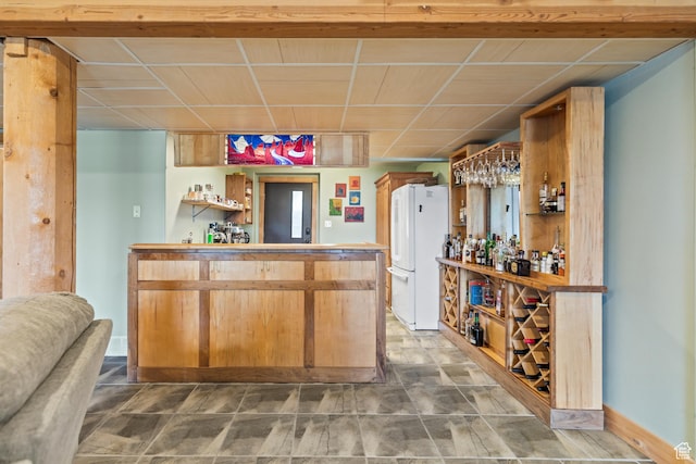 986 E 2290 N, Monroe, UT 84754 - indoor dry bar with freestanding refrigerator