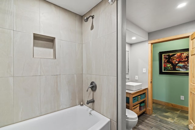 986 E 2290 N, Monroe, UT 84754 - bathroom featuring vanity,  shower combination, and recessed lighting