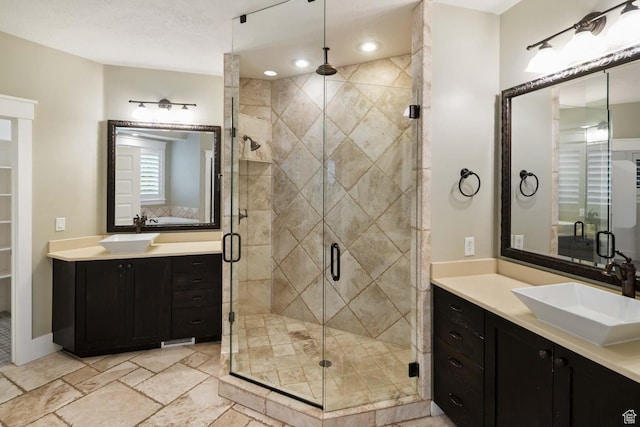 5843 W Wildflower Ln, Highland, UT 84003 - full bath featuring a shower stall and two vanities