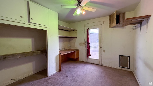127 Grassy Dr, East Carbon, UT 84520 - unfurnished office with light colored carpet and ceiling fan