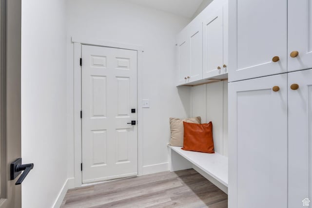 12060 S Lampton Dr W, Riverton, UT 84065 - mudroom with light wood-style flooring and baseboards