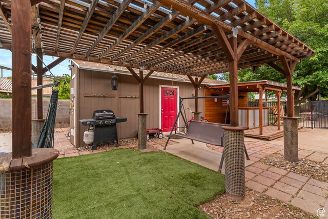 283 S 400 W, Hurricane, UT 84737 - view of patio featuring a pergola and a grill