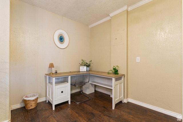 283 S 400 W, Hurricane, UT 84737 - home office with dark wood-type flooring and ornamental molding