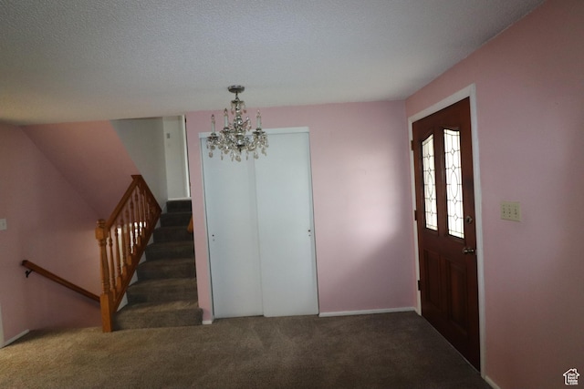 547 E 6295 S, Murray, UT 84107 - foyer entrance with a chandelier, carpet, and stairs