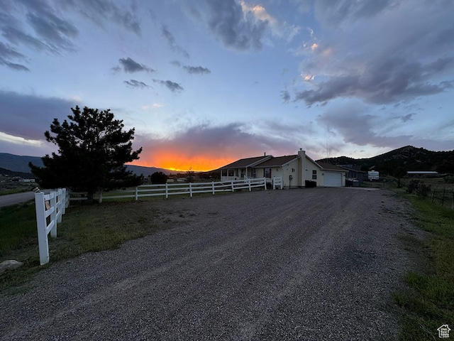 34840 N 10265 E, Fairview, UT 84629 - view of front of property featuring an attached garage and gravel driveway